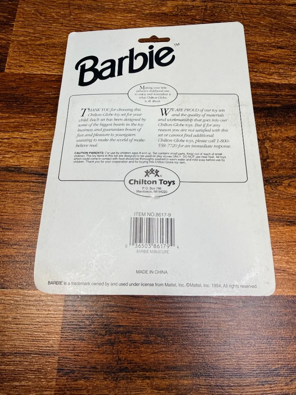 1994 MATTEL, INC. Barbie China Tea Set